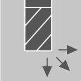 Bearbeitungsrichtung - horizontal - vertikal -  schräg