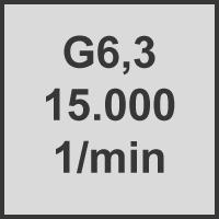 Auswuchtgüte G6,3 - 15.000 1/min